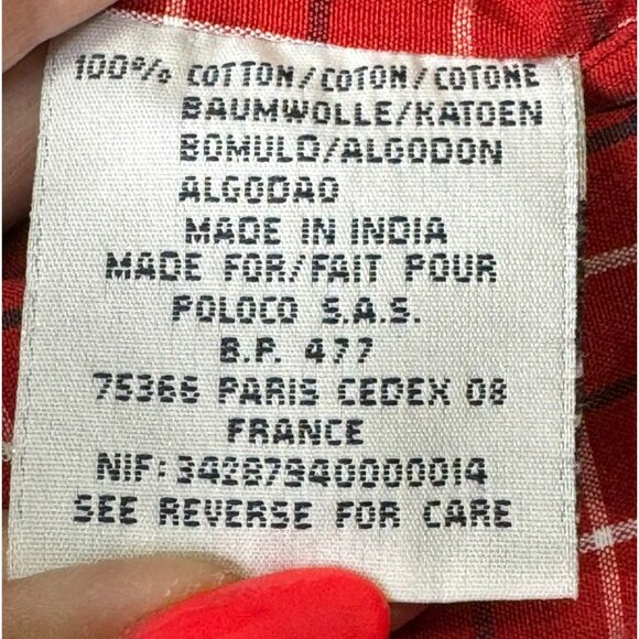 Ralph Lauren Blake 2X Red Blue Plaid Checkered Button-Down Shirt XXL - Picture 5 of 8